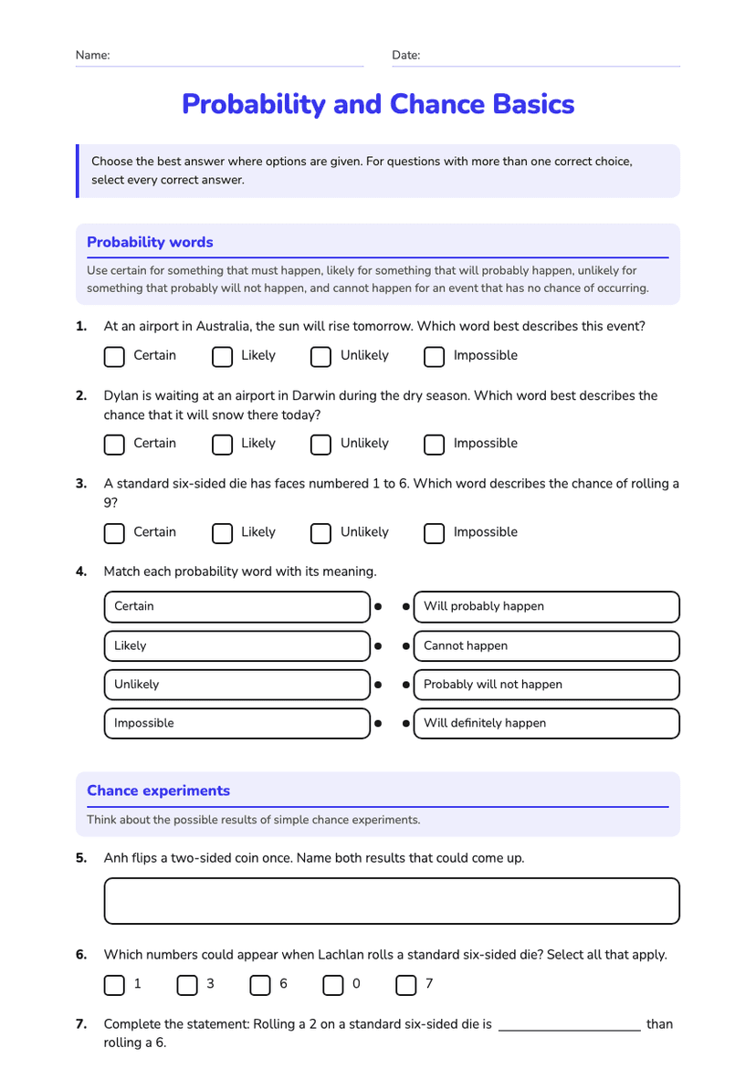 Probability and Chance Basics
