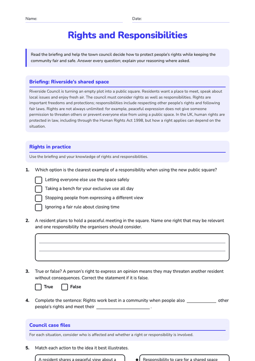Rights and Responsibilities