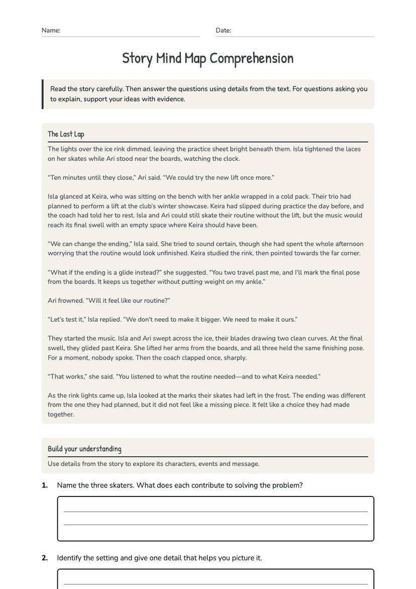 Story Mind Map Comprehension