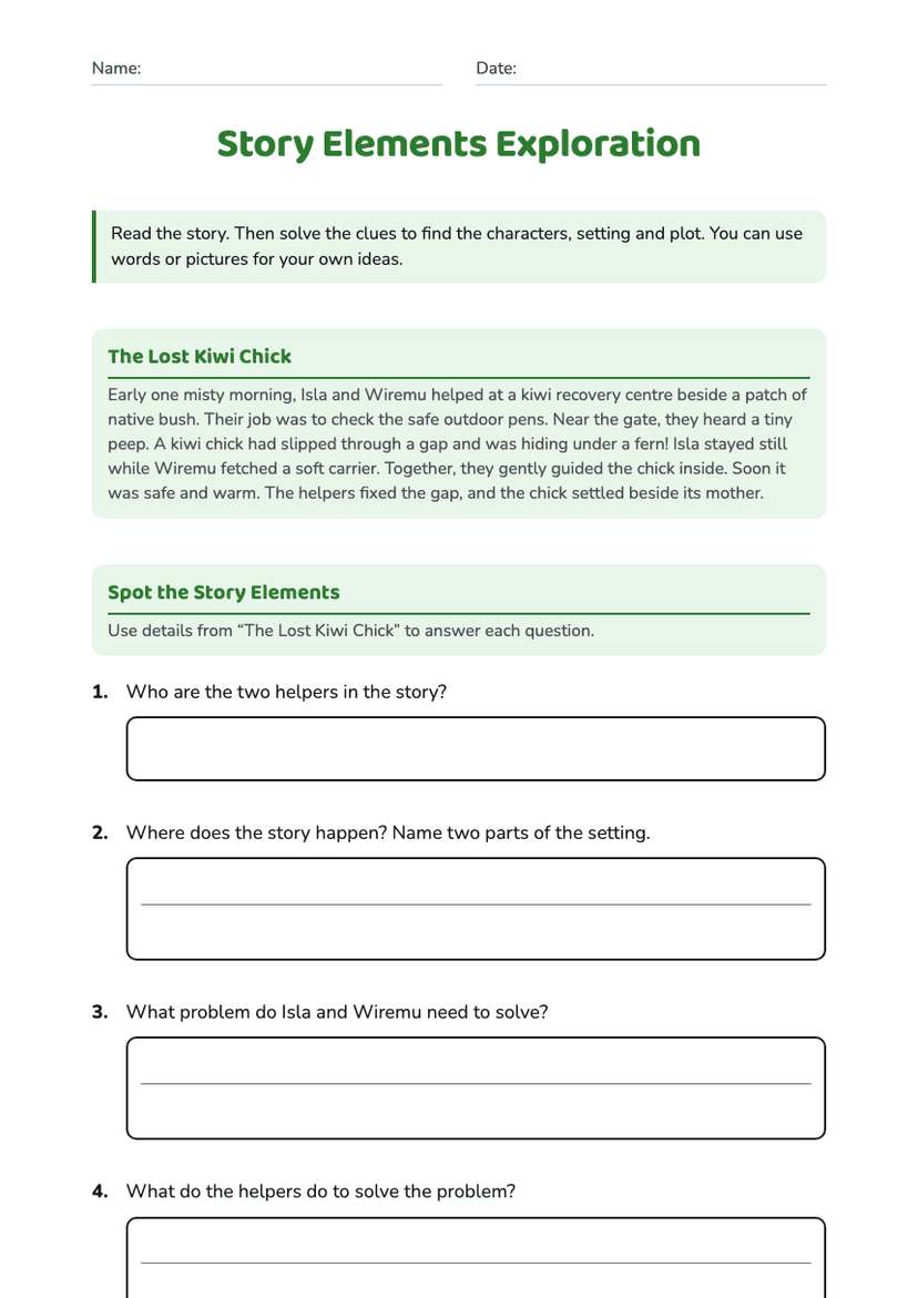 Story Elements Exploration