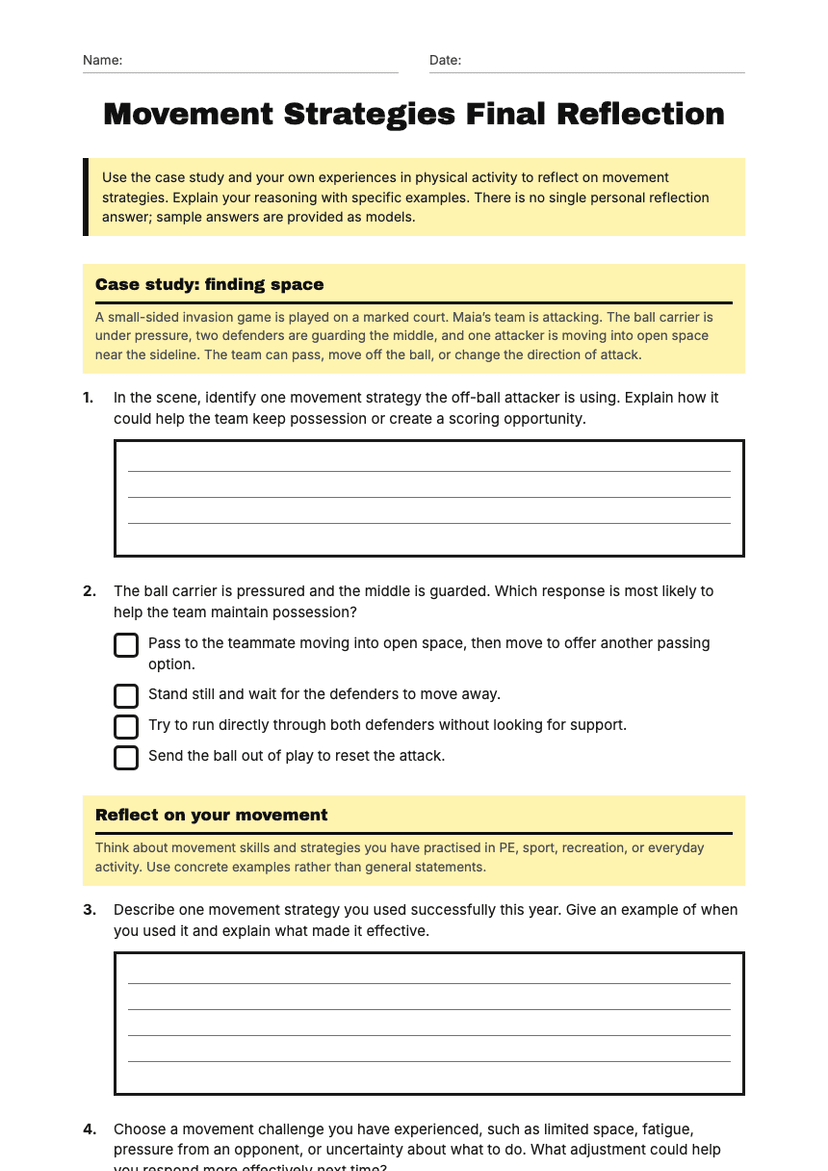 Movement Strategies Final Reflection