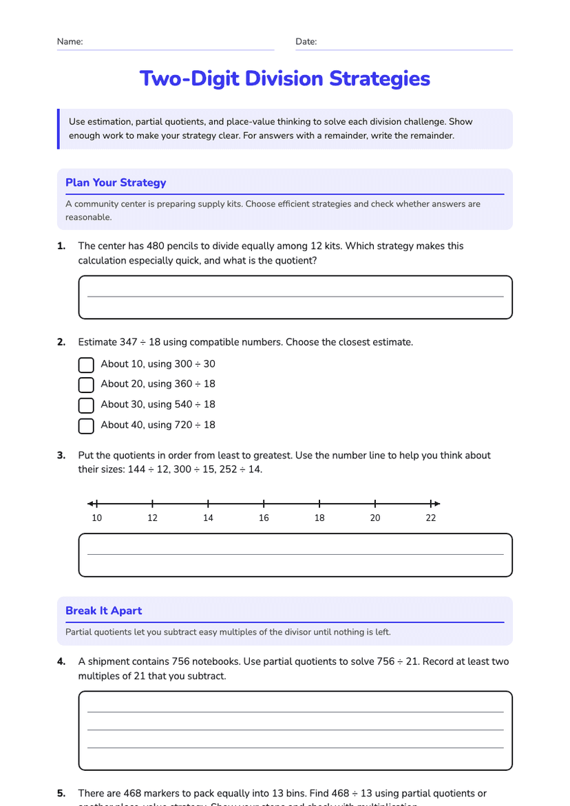 Two-Digit Division Strategies