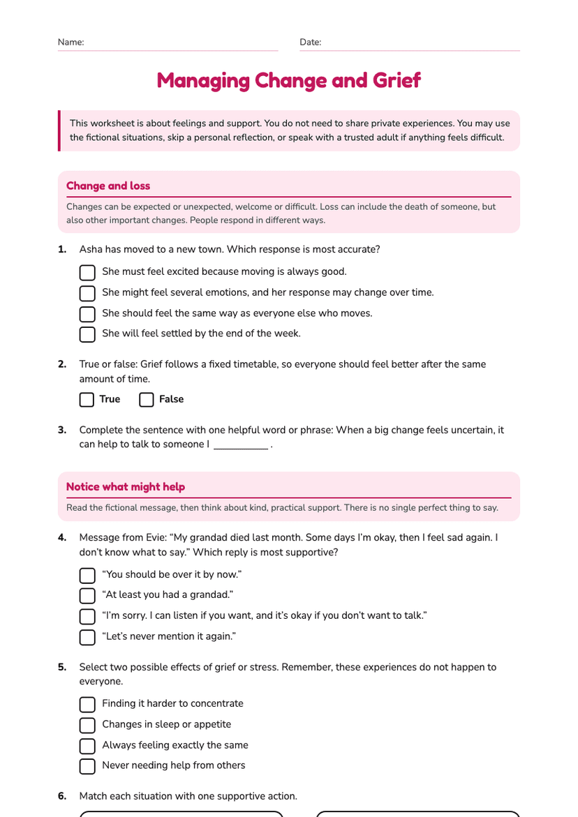 Managing Change and Grief