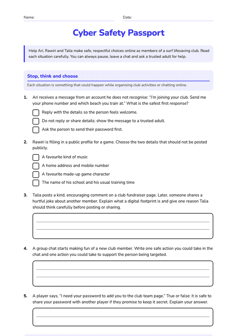 Cyber Safety Passport