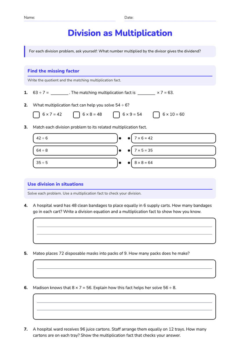 Division as Multiplication