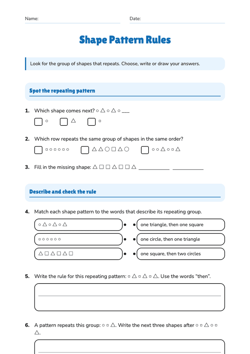 Shape Pattern Rules