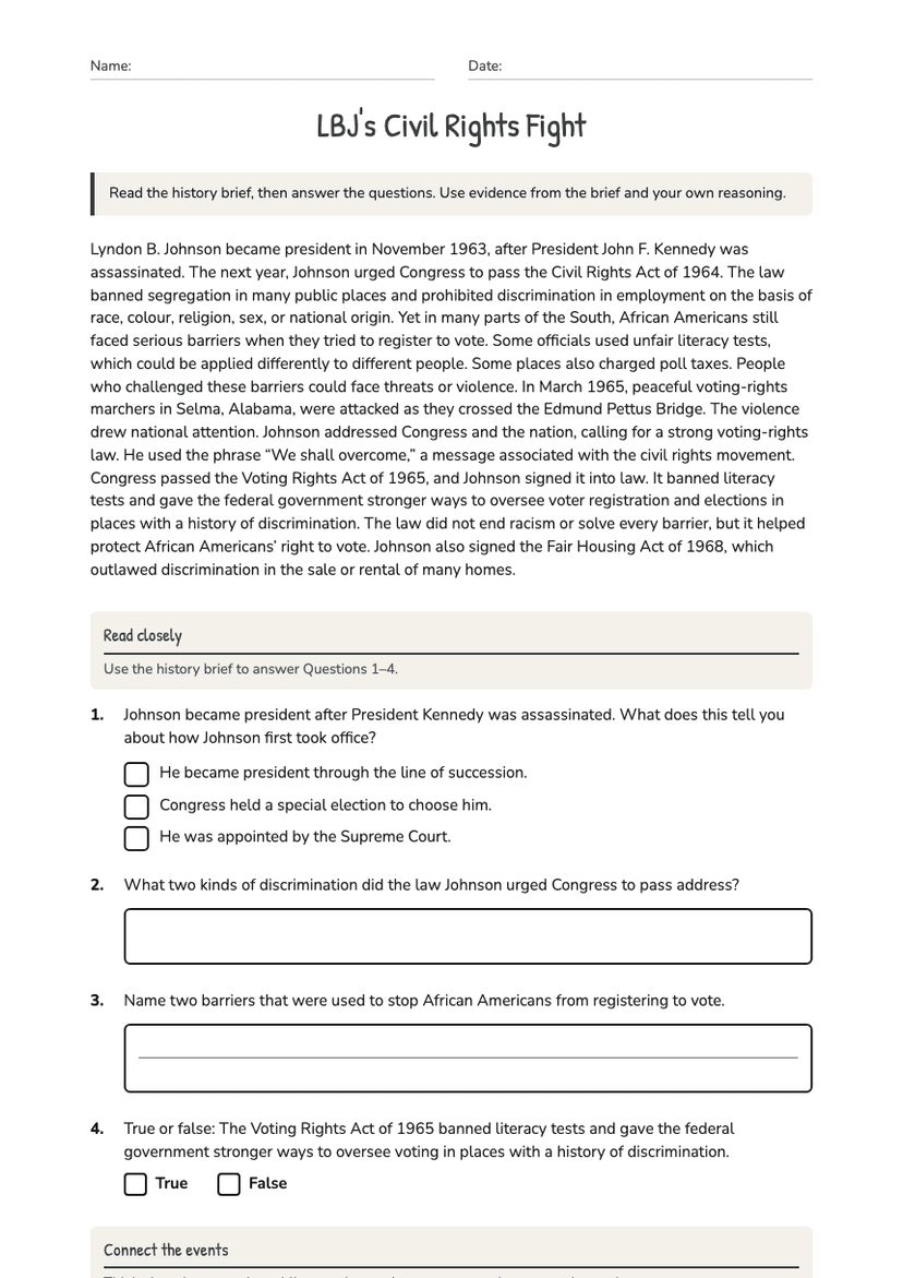 LBJ's Civil Rights Fight