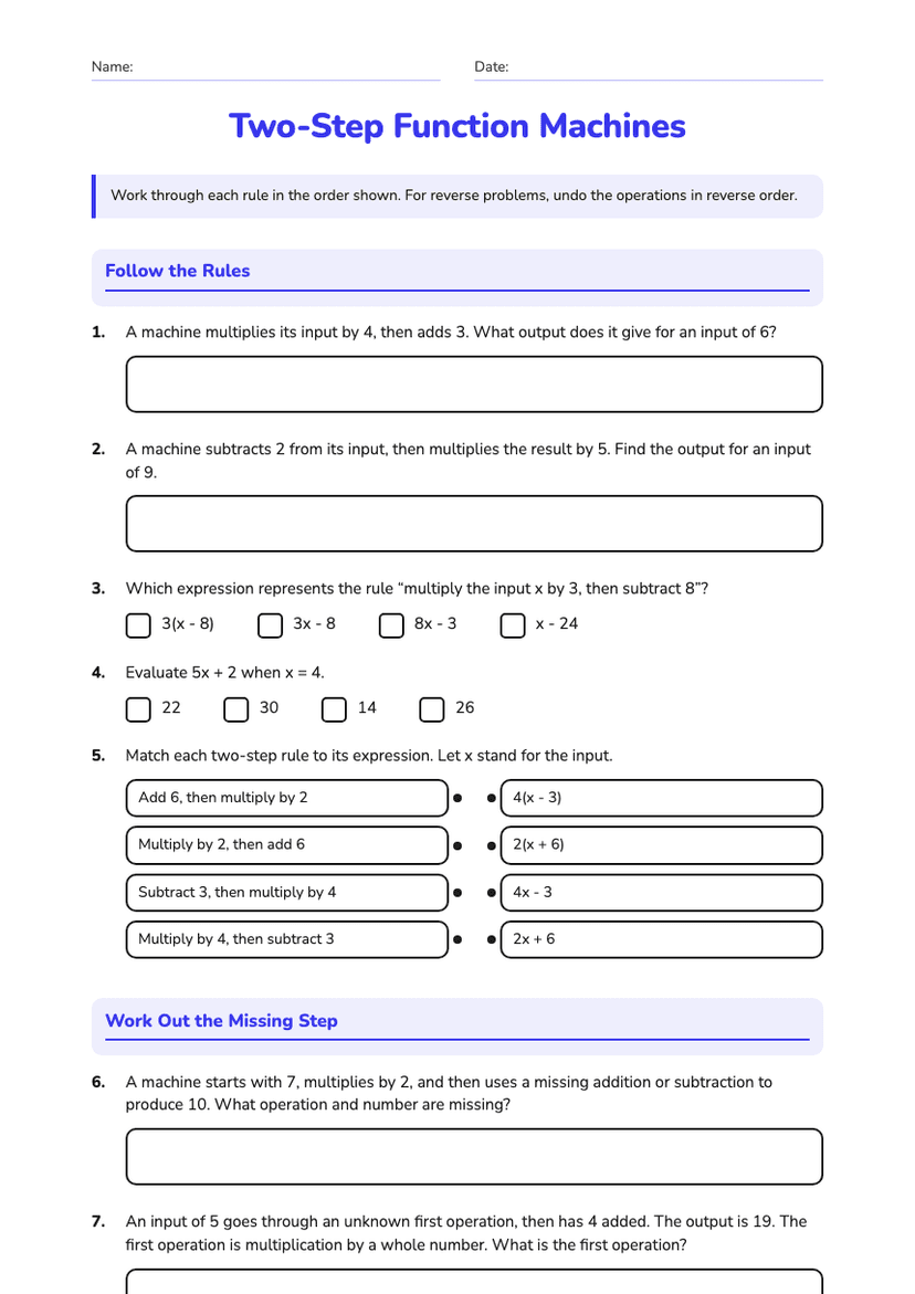 Two-Step Function Machines