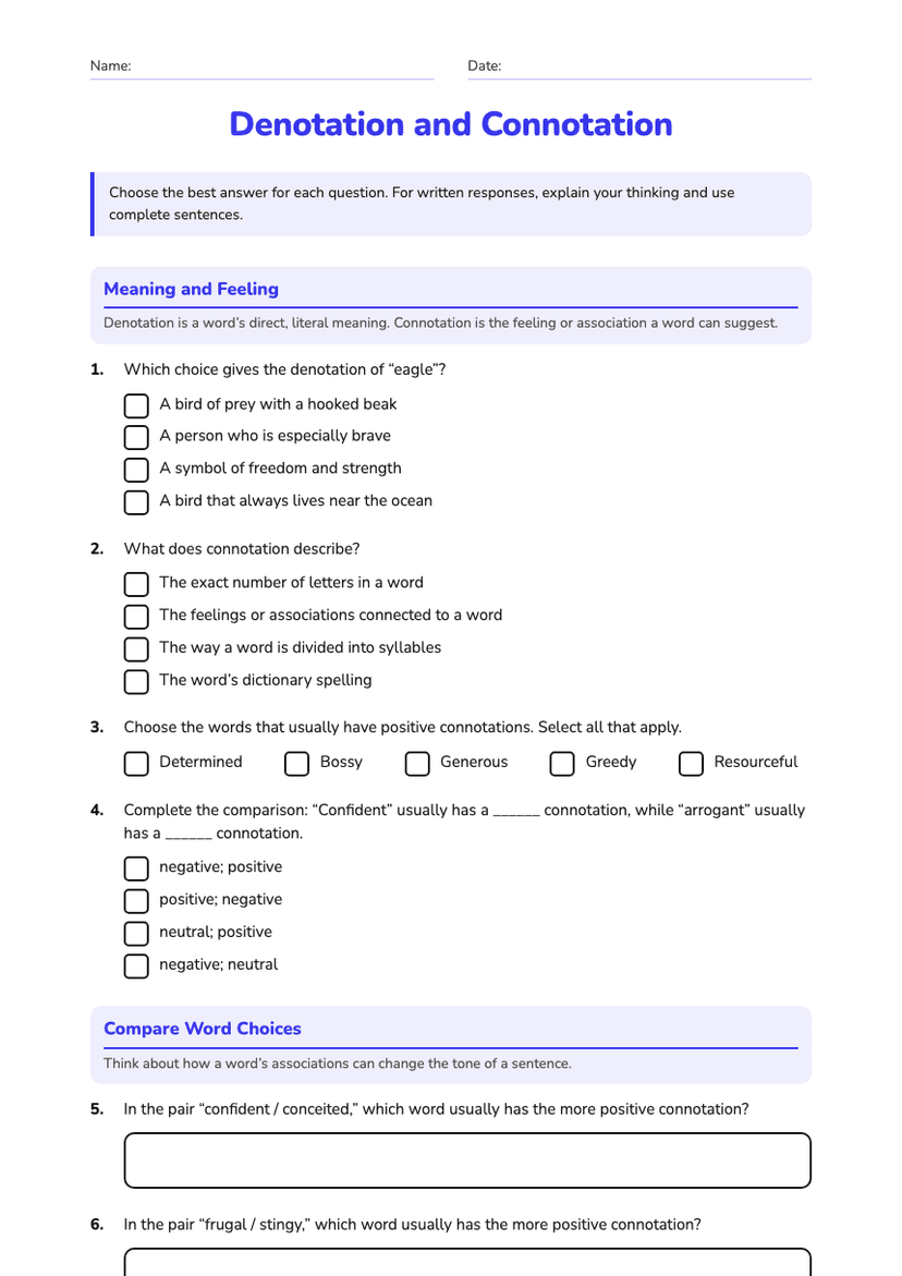 Denotation and Connotation