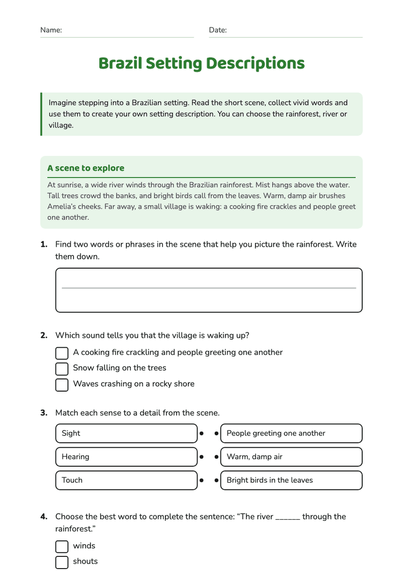 Brazil Setting Descriptions