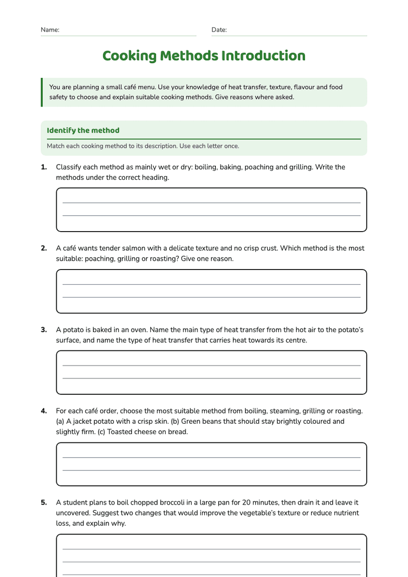Cooking Methods Introduction