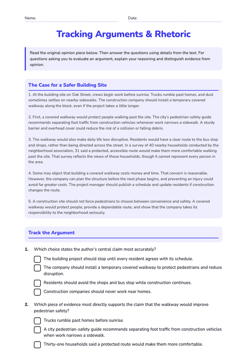 Tracking Arguments & Rhetoric