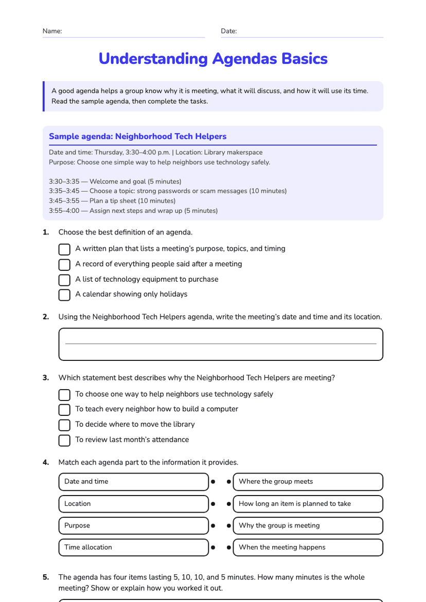 Understanding Agendas Basics