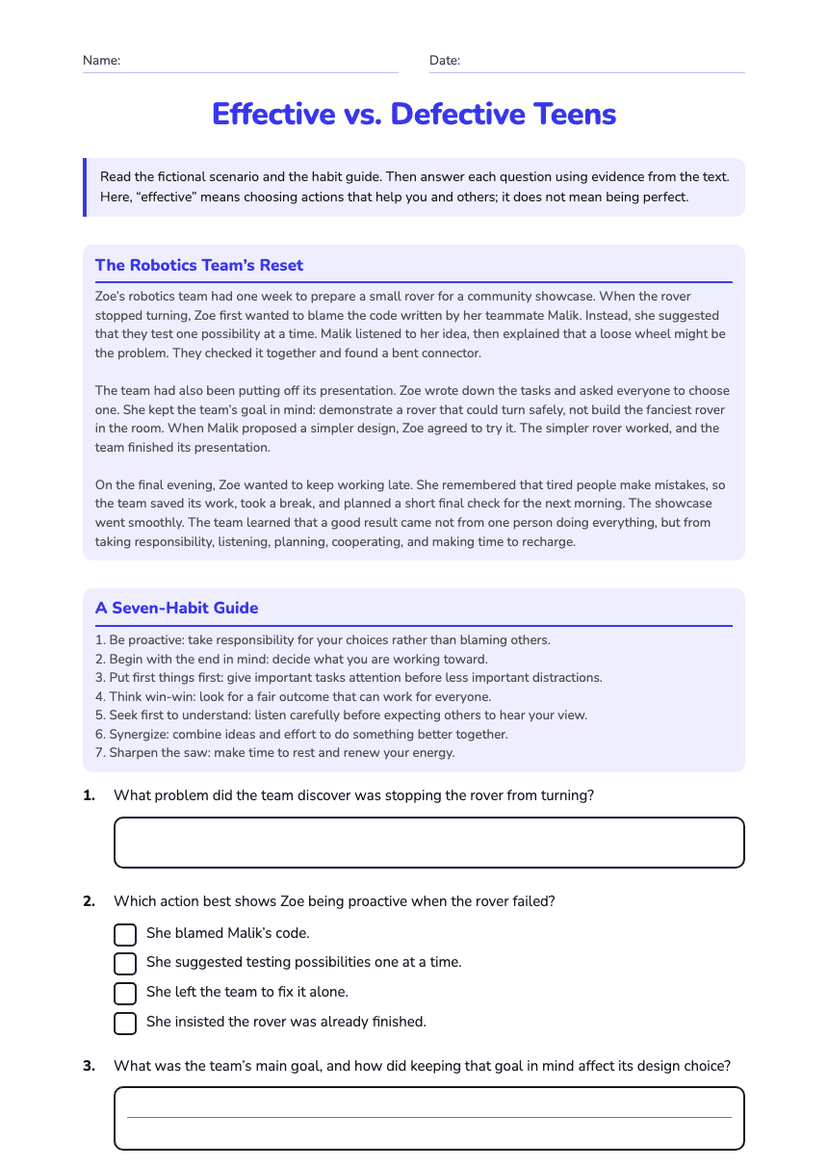 Effective vs. Defective Teens
