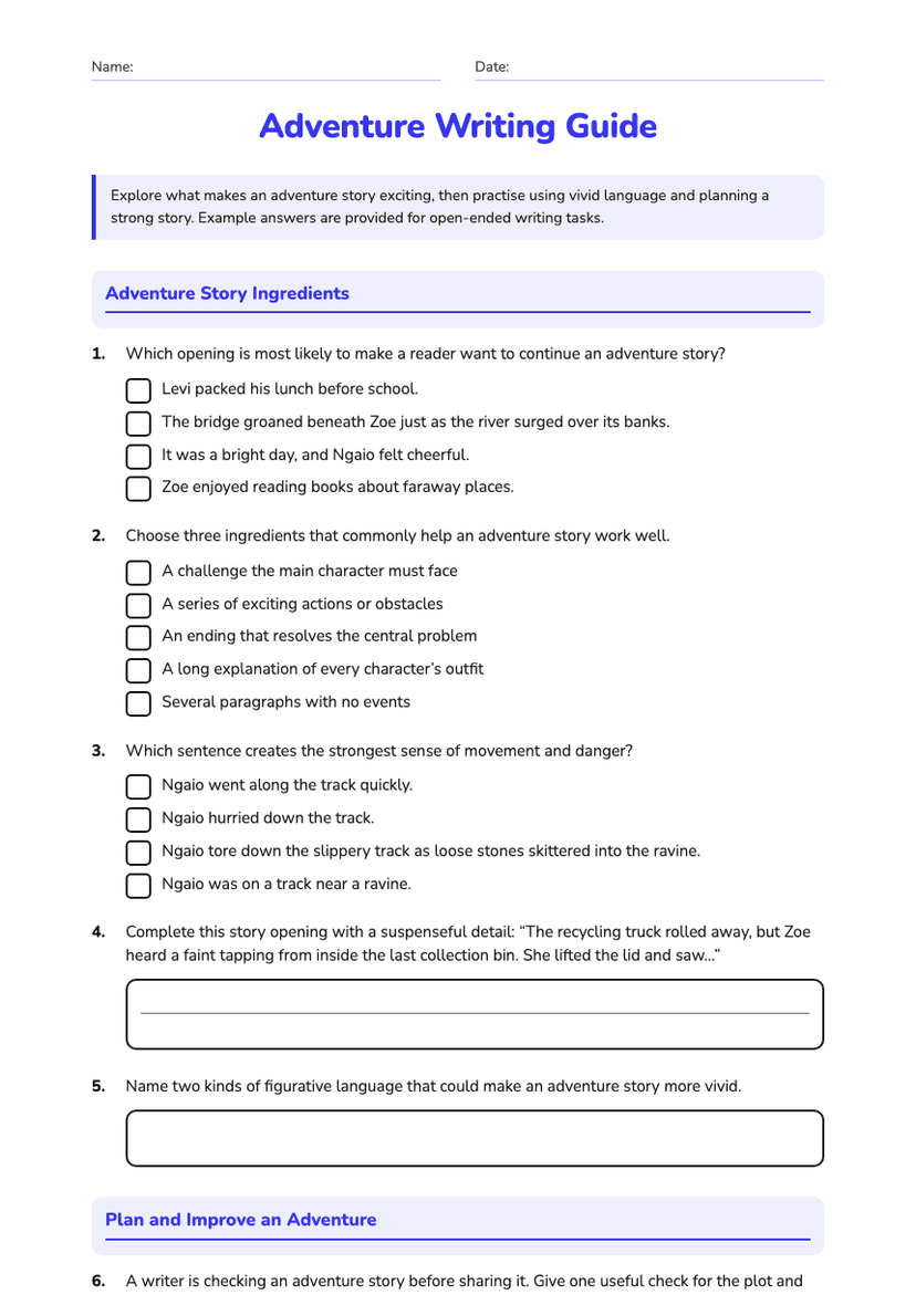 Adventure Writing Guide