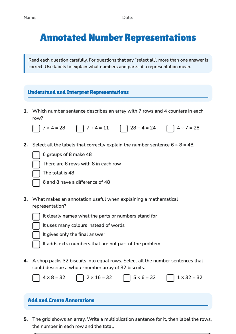 Annotated Number Representations