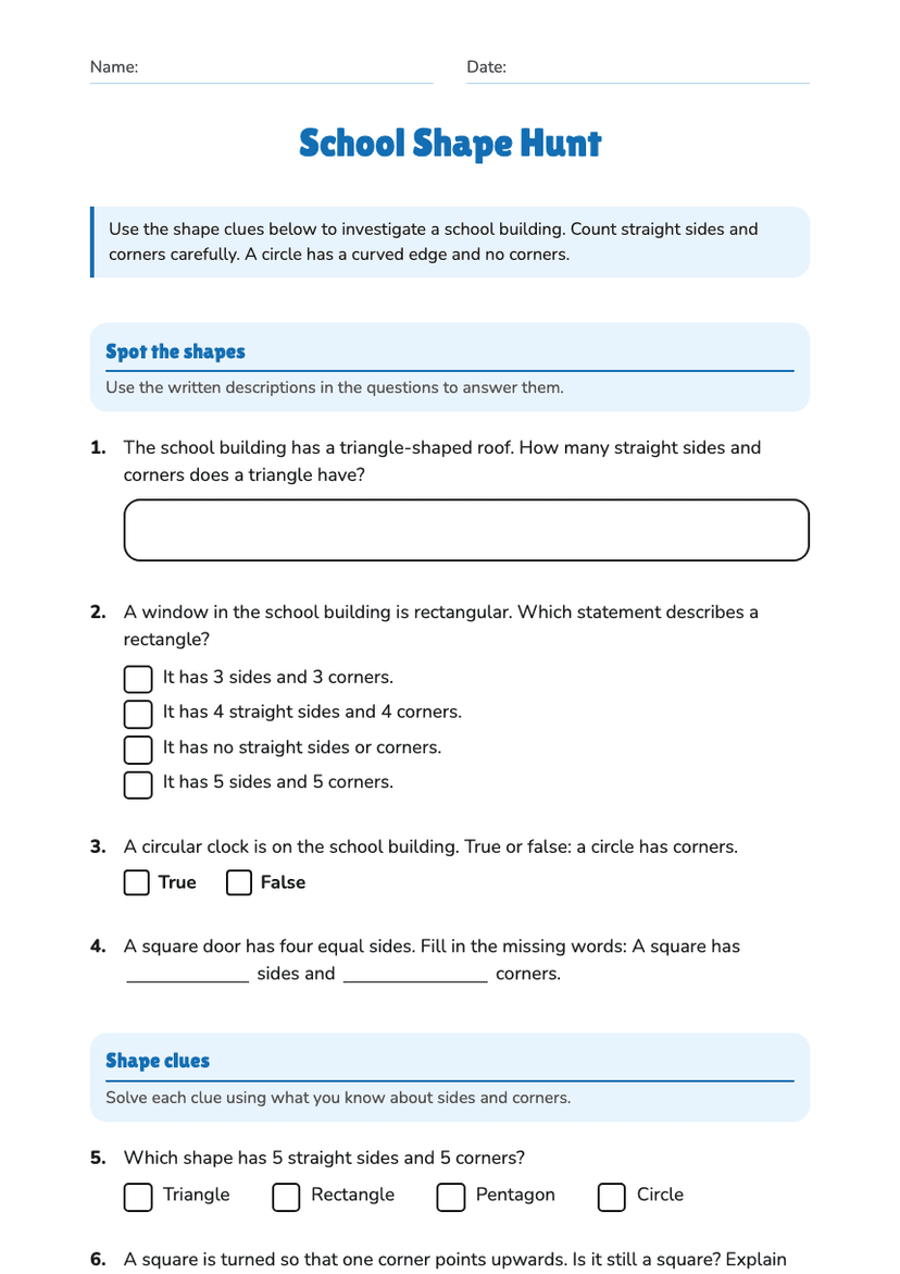 School Shape Hunt