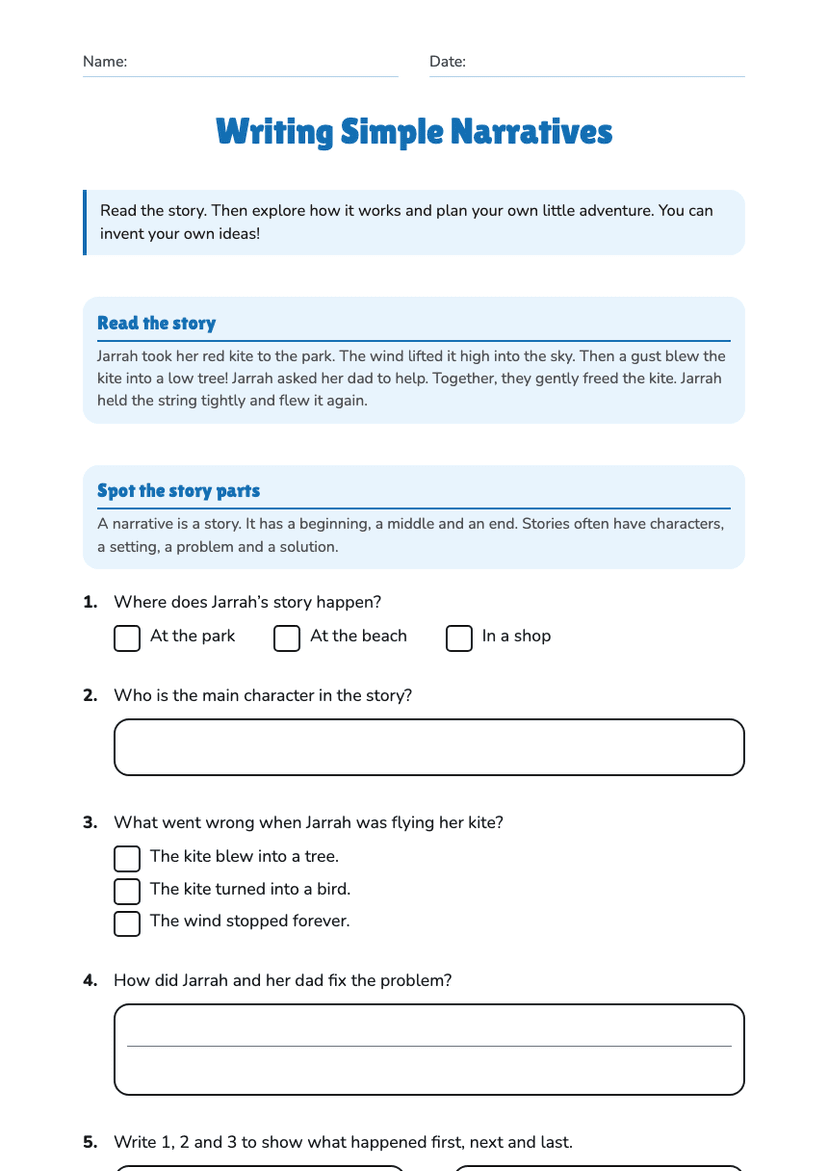 Writing Simple Narratives