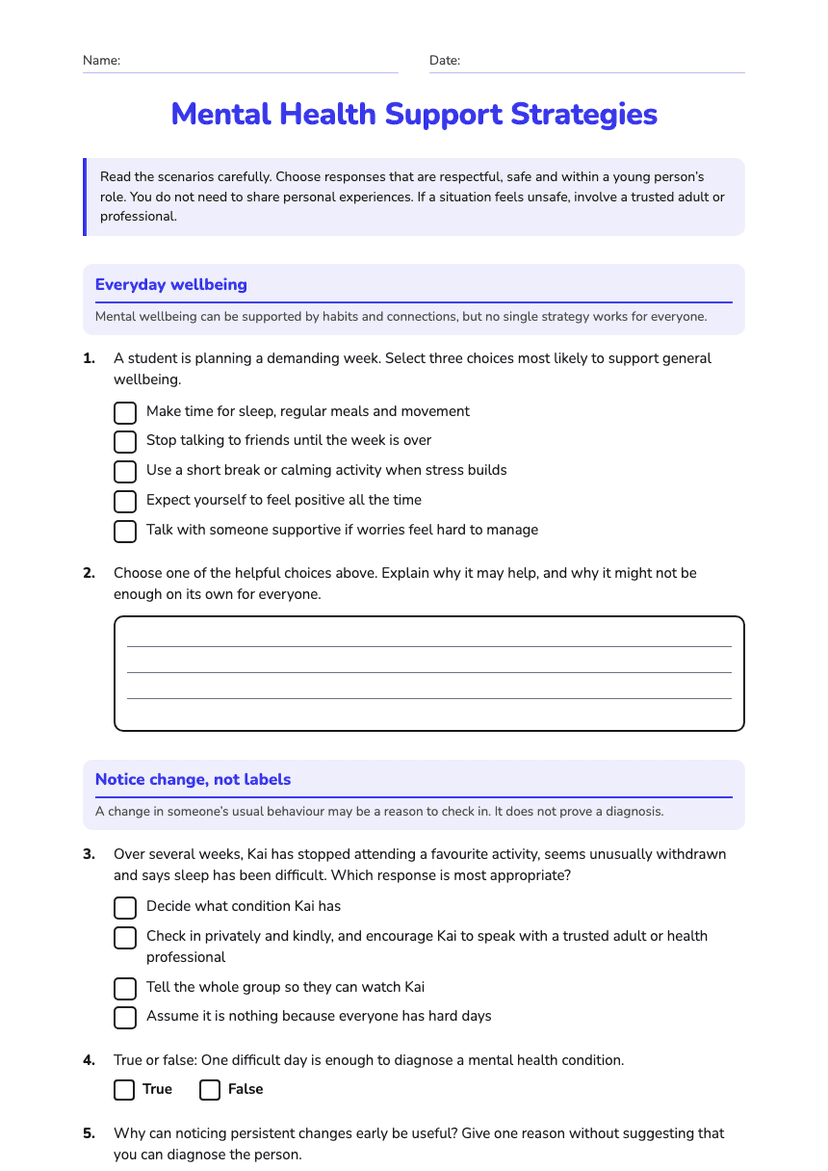 Mental Health Support Strategies