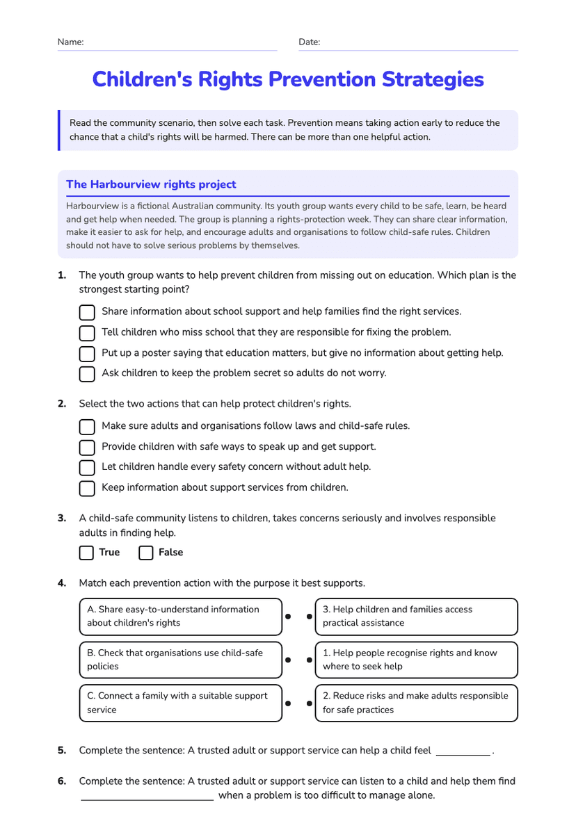 Children's Rights Prevention Strategies