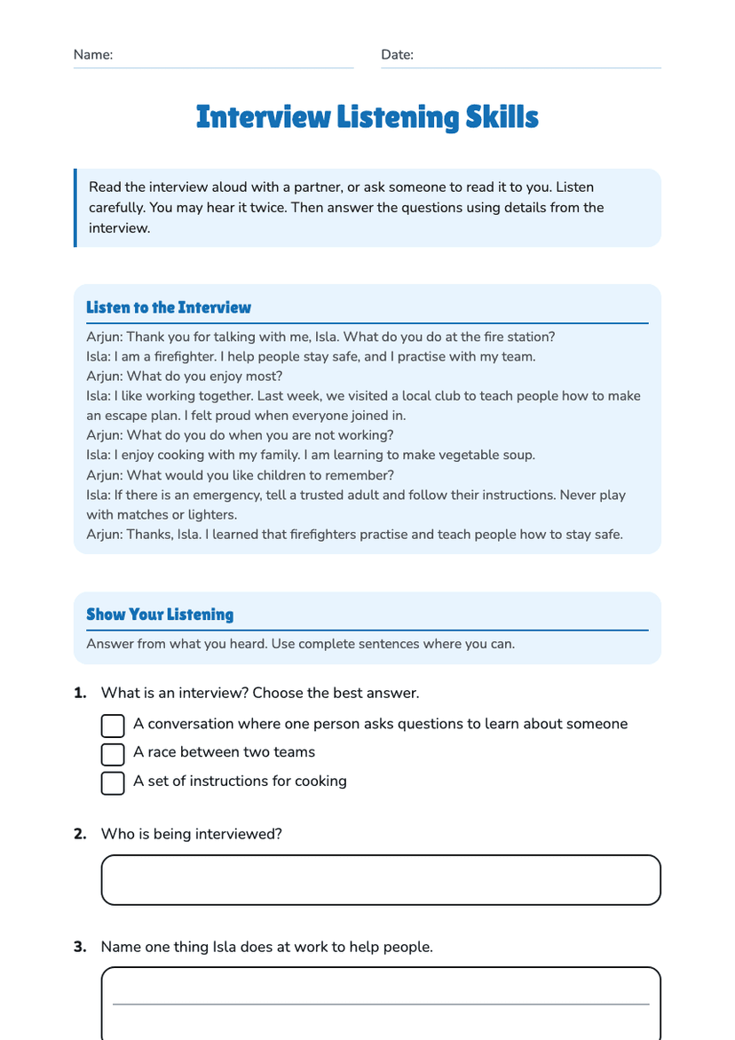 Interview Listening Skills