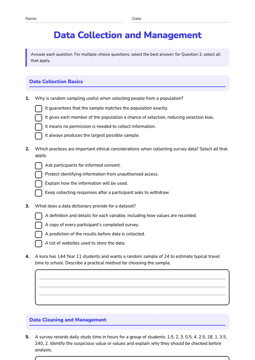 Data Collection and Management
