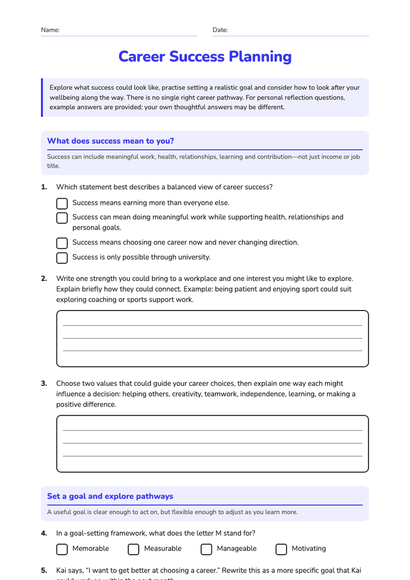 Career Success Planning