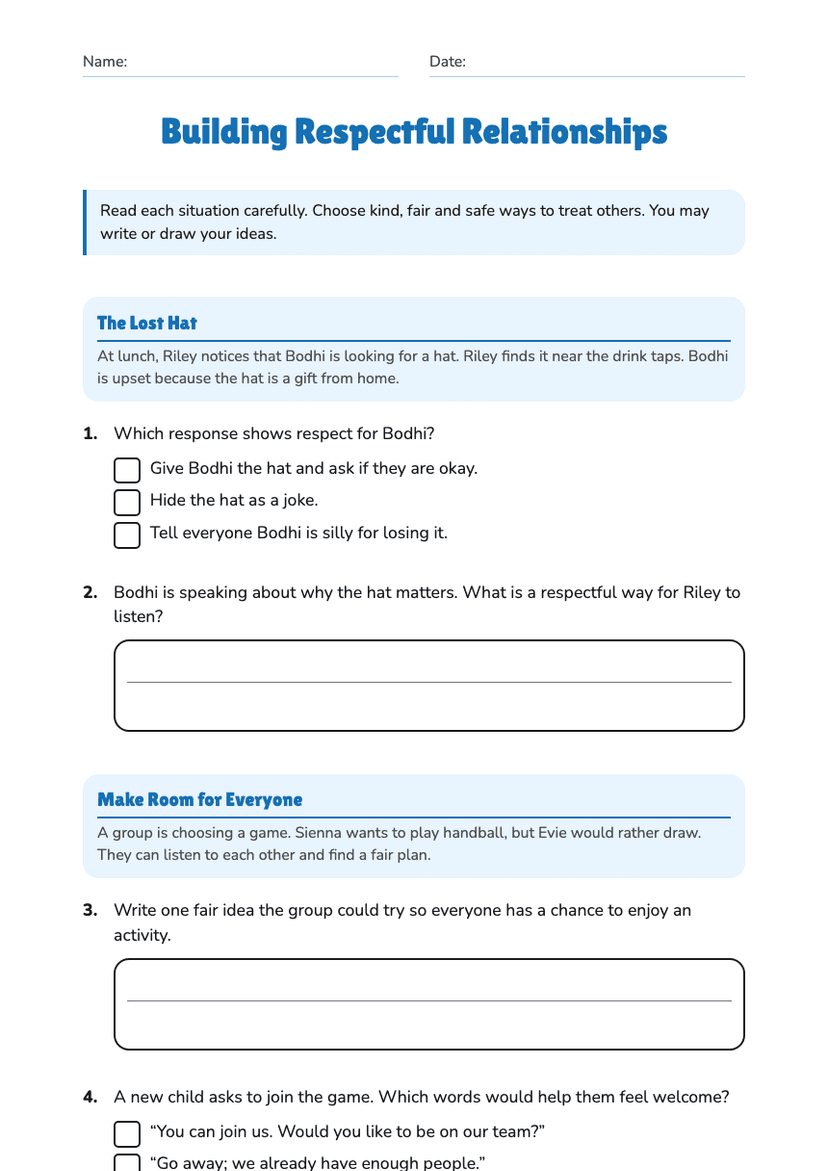 Building Respectful Relationships