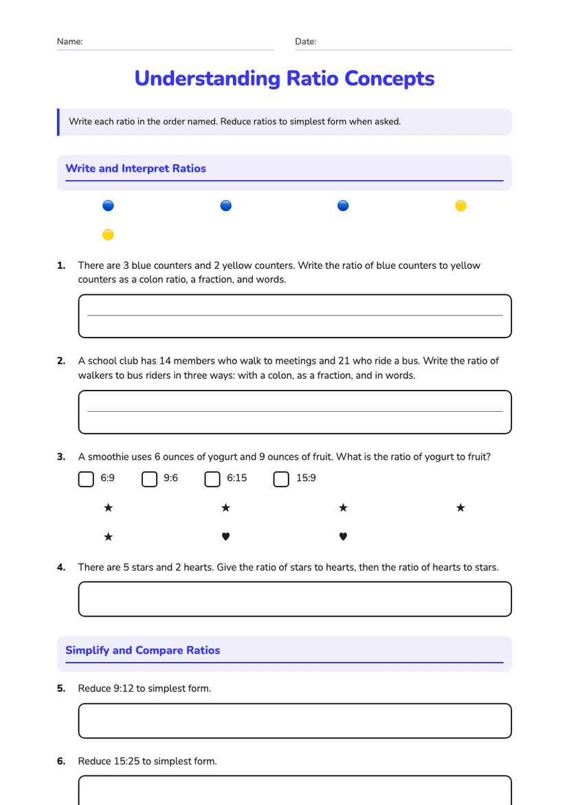 Understanding Ratio Concepts