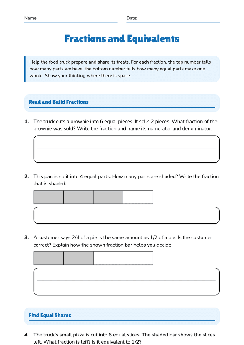 Fractions and Equivalents
