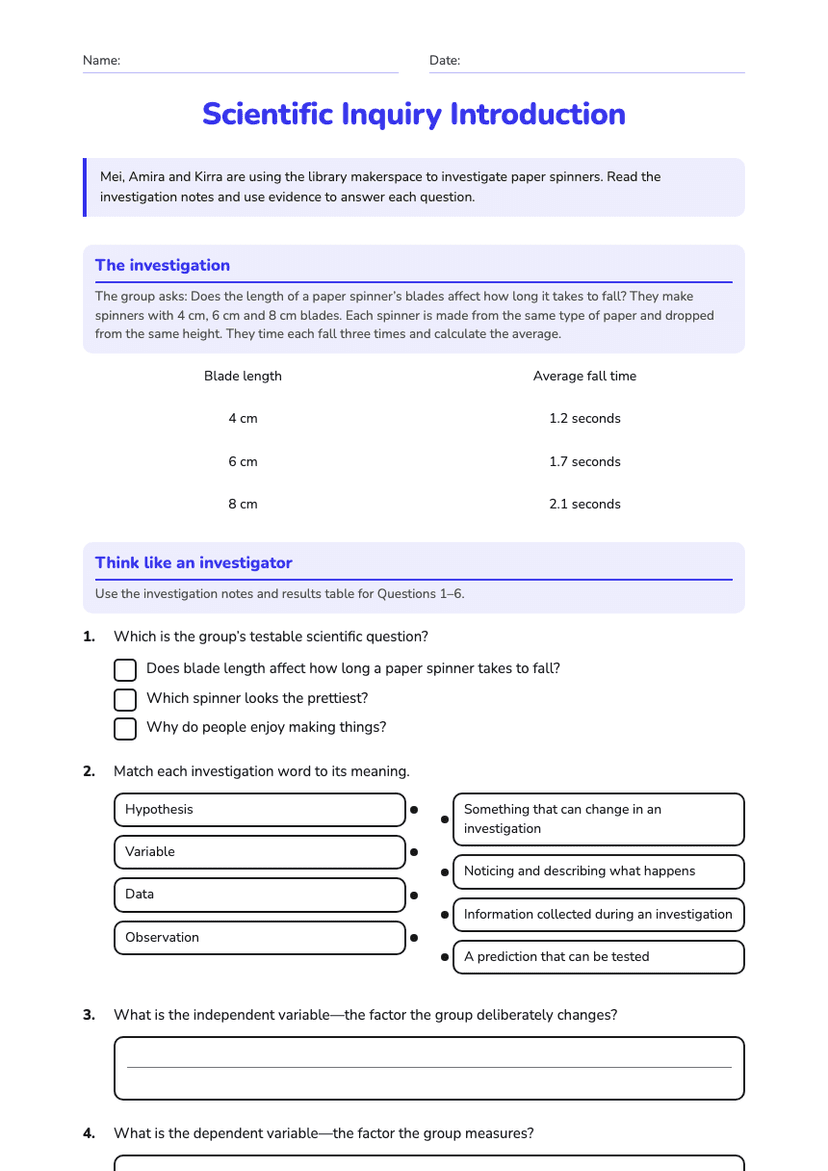 Scientific Inquiry Introduction