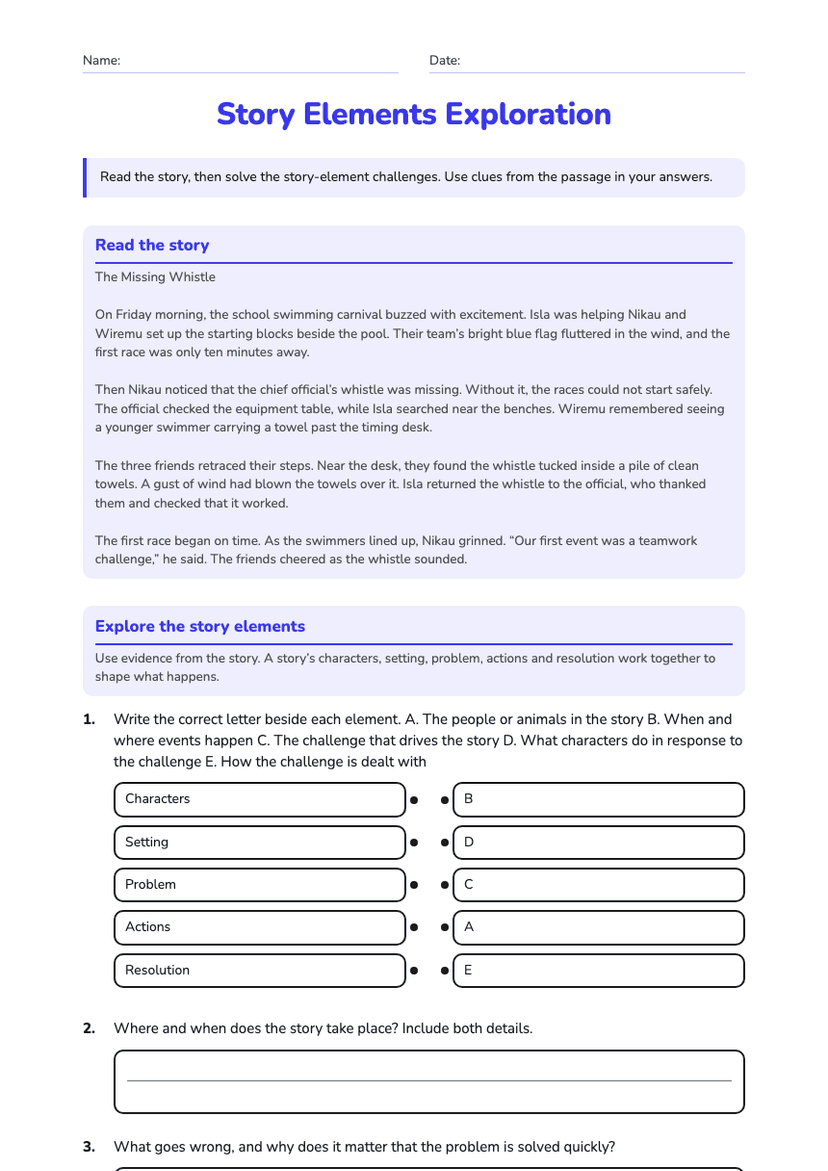 Story Elements Exploration