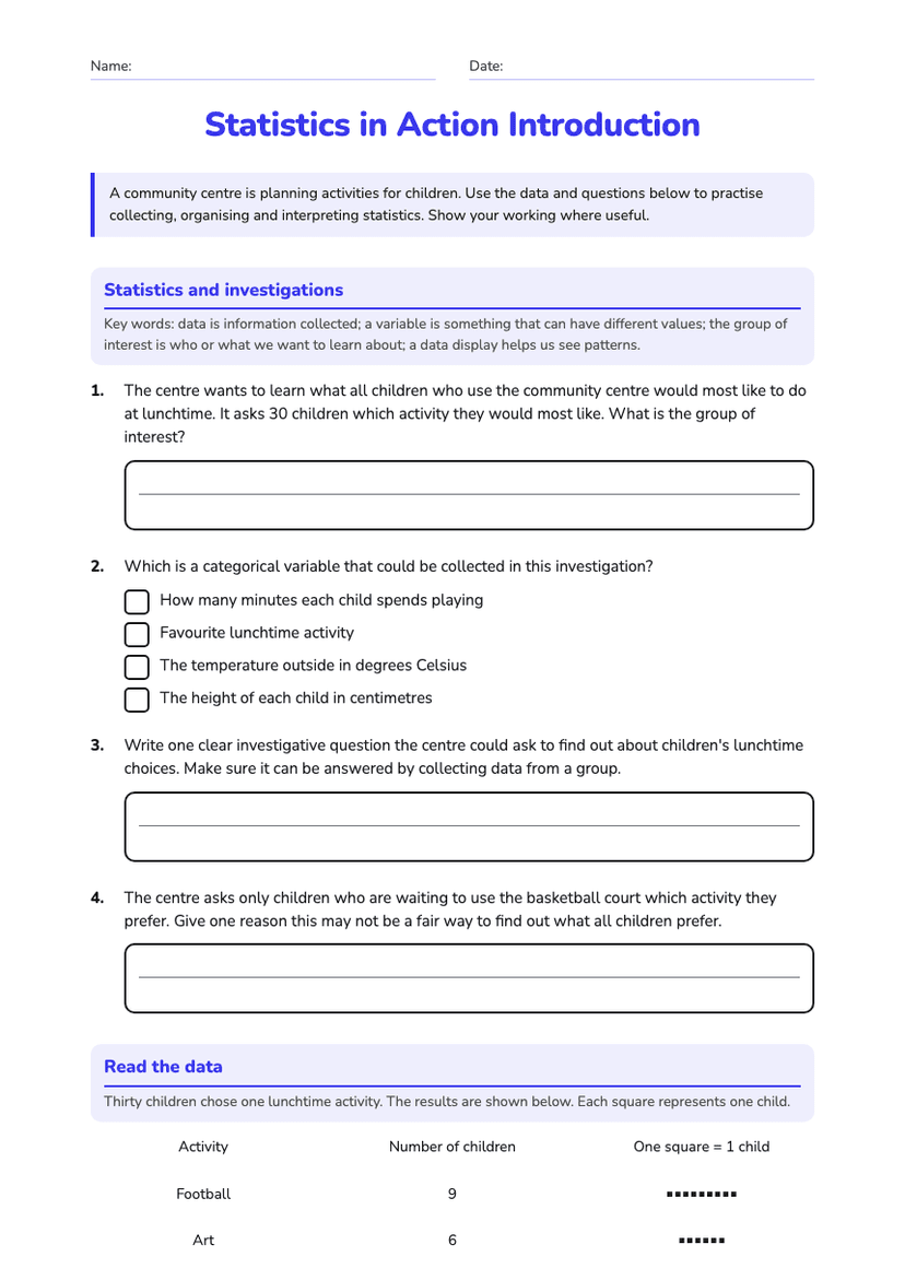 Statistics in Action Introduction