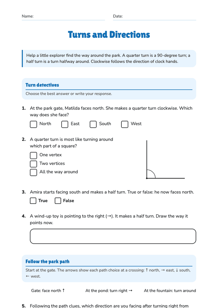 Turns and Directions
