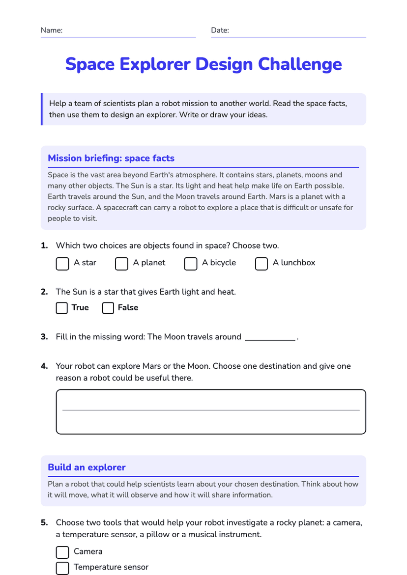 Space Explorer Design Challenge