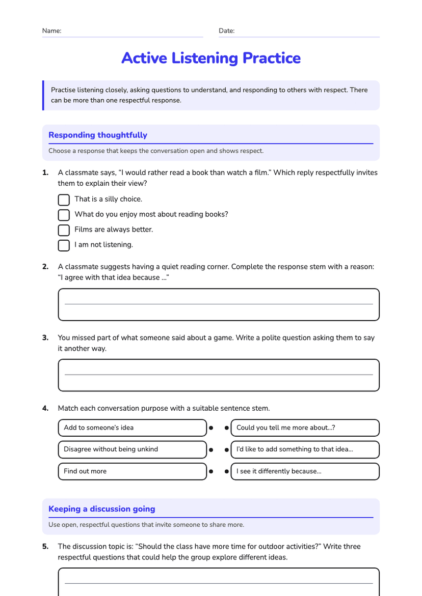 Active Listening Practice