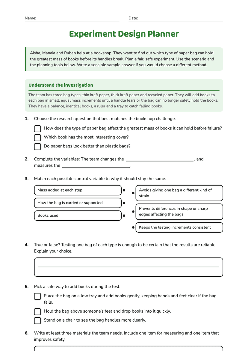 Experiment Design Planner