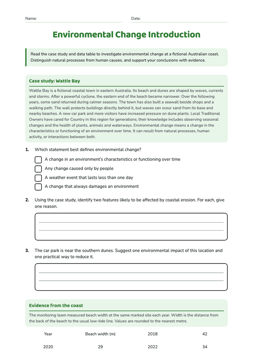 Environmental Change Introduction