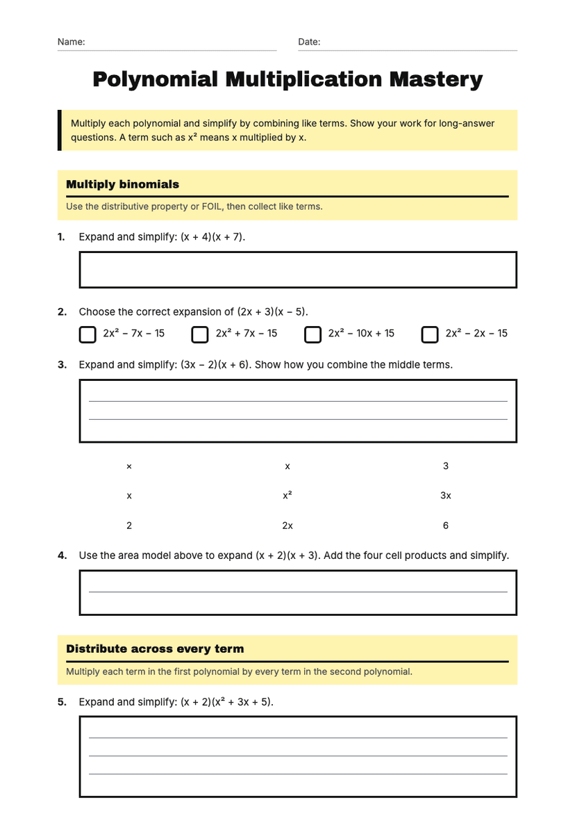 Polynomial Multiplication Mastery
