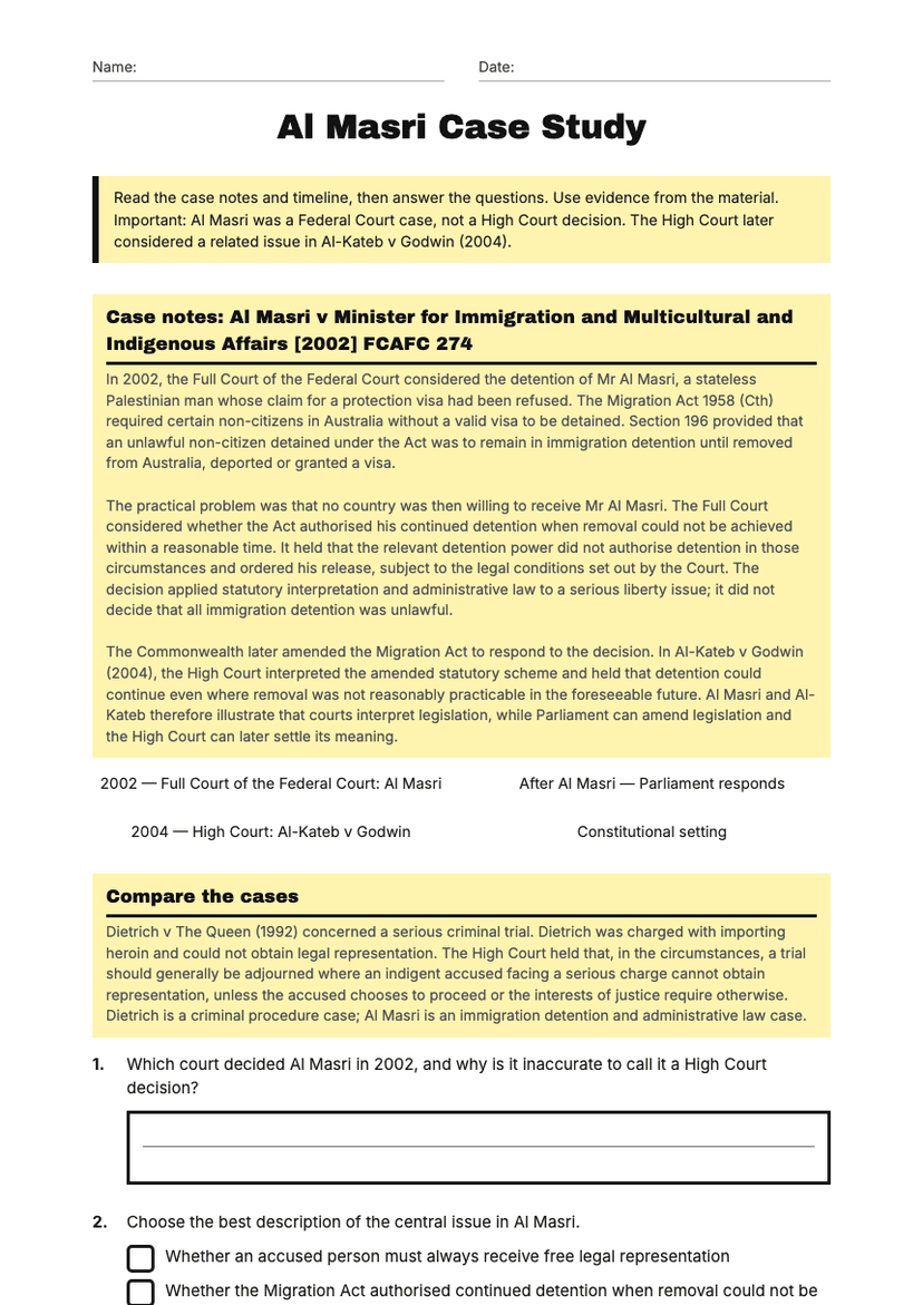 Al Masri Case Study