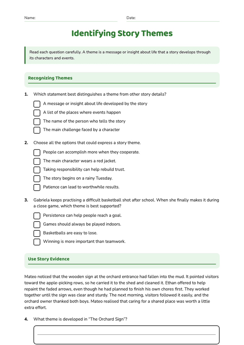 Identifying Story Themes