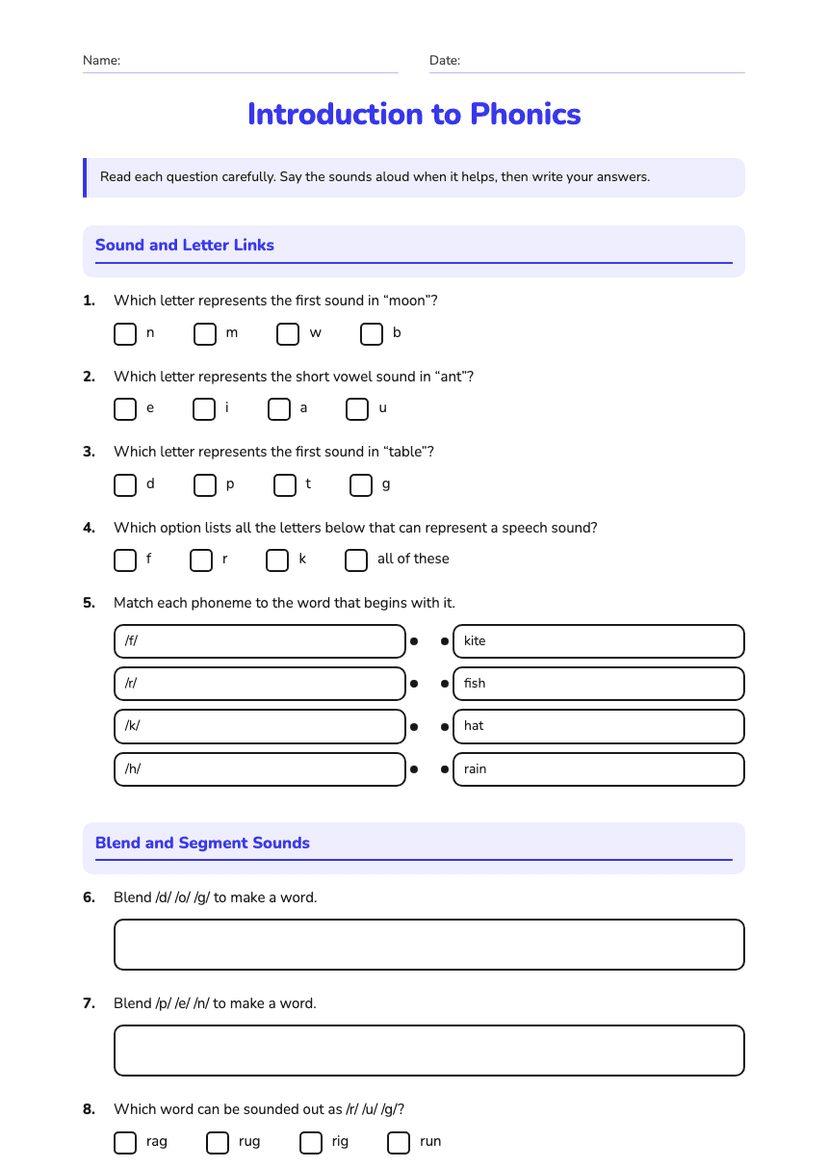 Introduction to Phonics