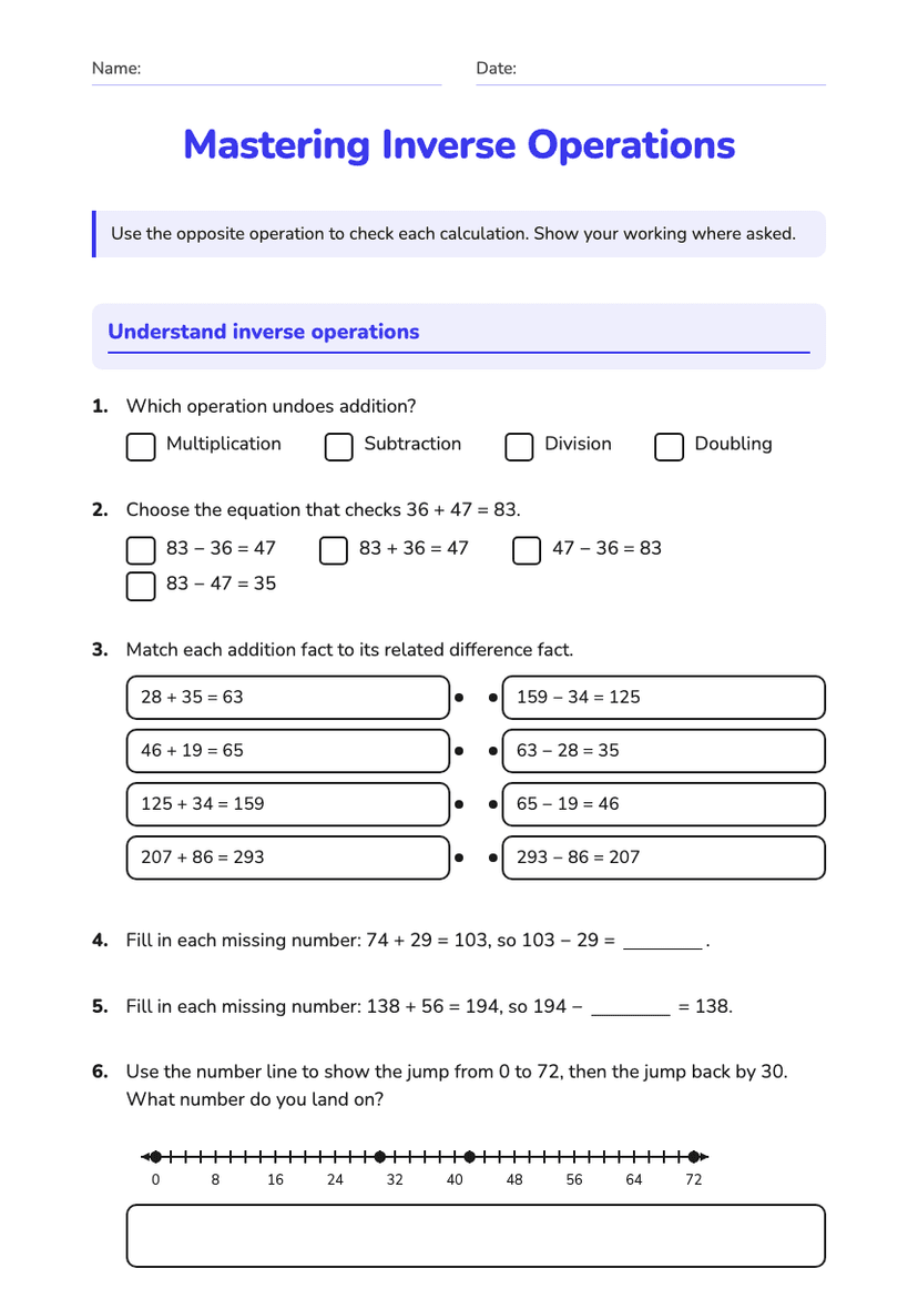Mastering Inverse Operations