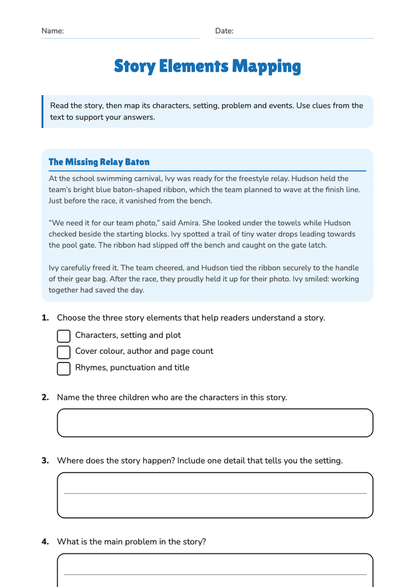 Story Elements Mapping
