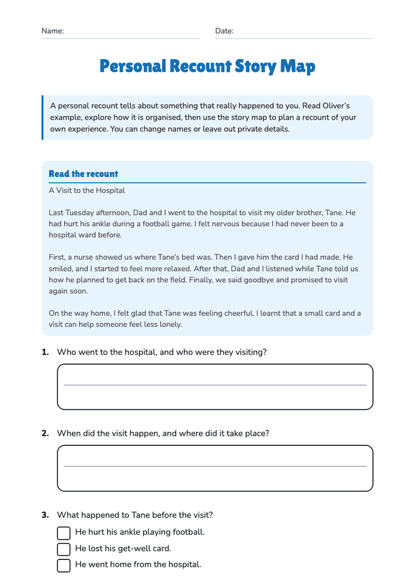 Personal Recount Story Map