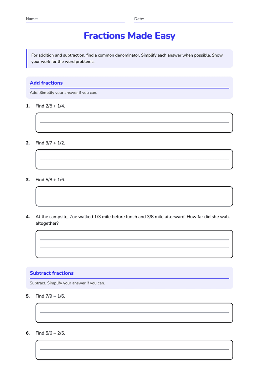 Fractions Made Easy