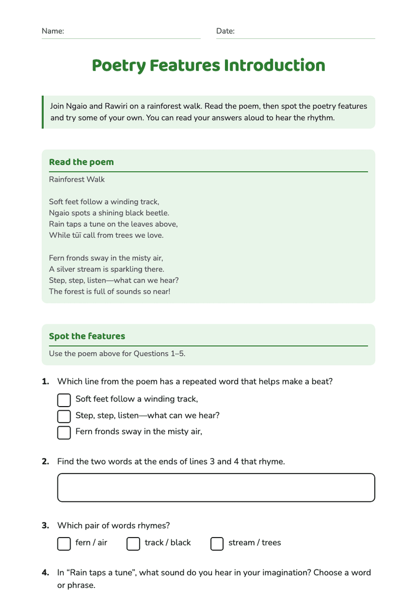 Poetry Features Introduction