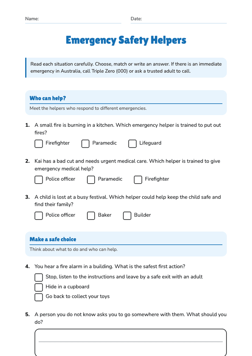 Emergency Safety Helpers