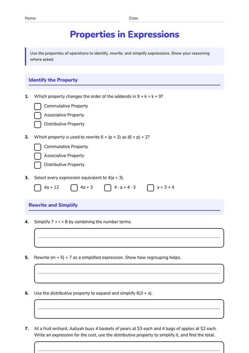 Properties in Expressions