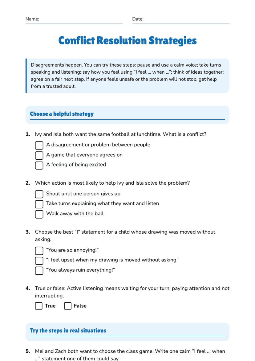 Conflict Resolution Strategies